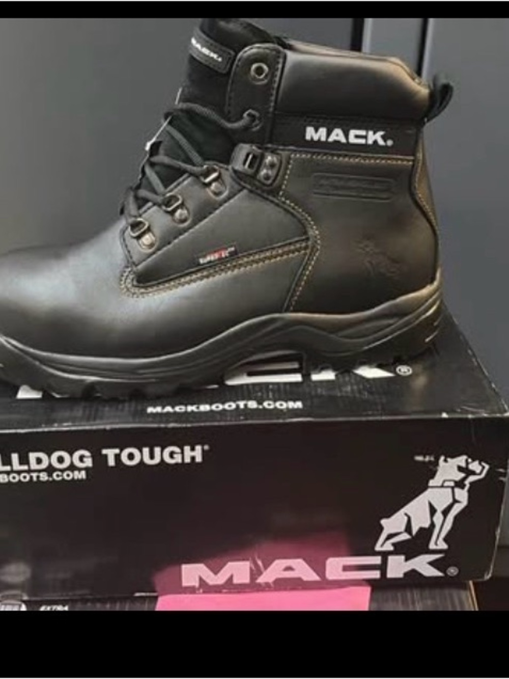 Men's Black Safety Work Boot - Rugged Leather Ankle Boot
